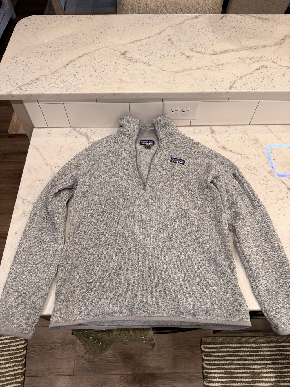Patagonia Heather Gray Quarter-Zip Synchilla Pullover